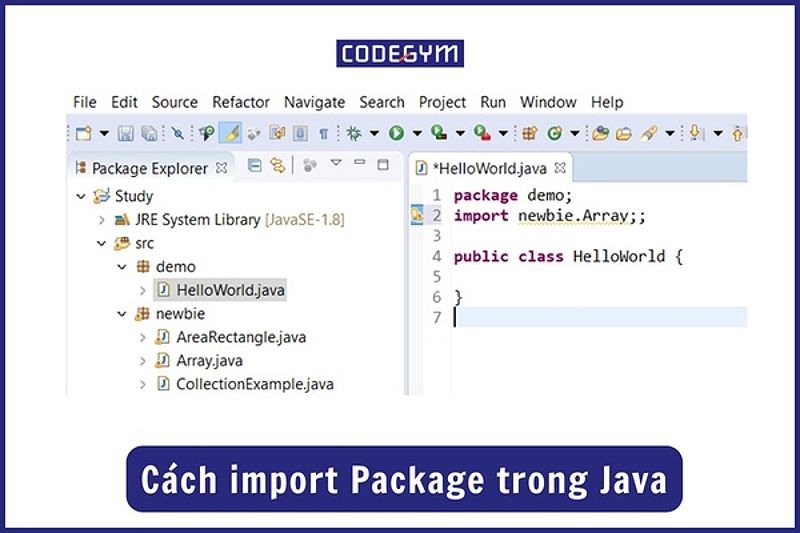 Cách import package trong Java