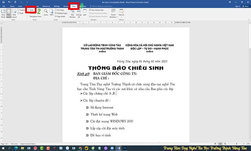 Cách Sử Dụng Tab Trong Word Để Soạn Thảo Văn Bản 2