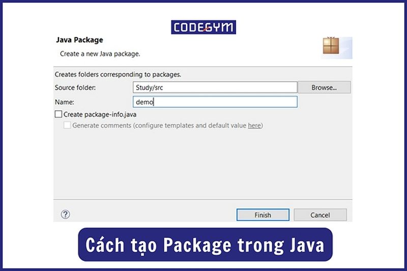 Cách tạo package trong Java - Bước 2