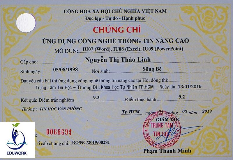 Chứng chỉ tin học nâng cao