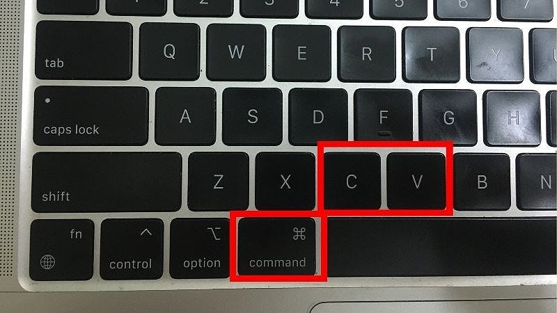 Dùng tổ hợp phím Command, C, V
