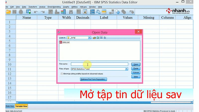 Hướng dẫn sử dụng phần mềm SPSS